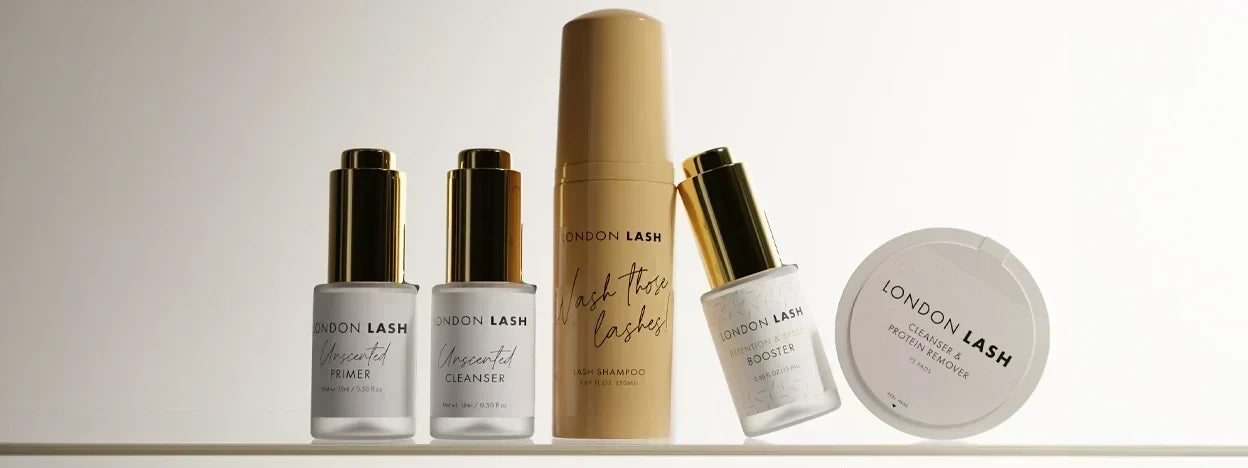 Pre-treatment products for natural lashes before applying eyelash extensions