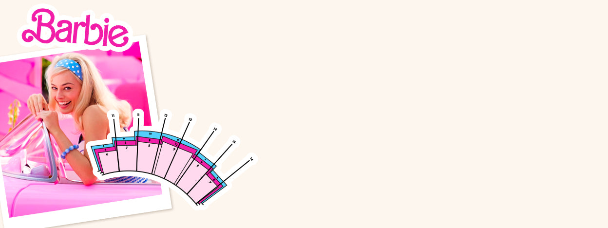 Eyelash extension map for Barbie lashes