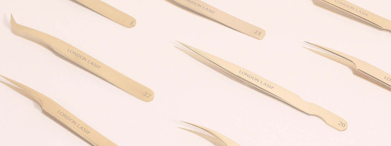 Eyelash tweezers for eye lash extensions