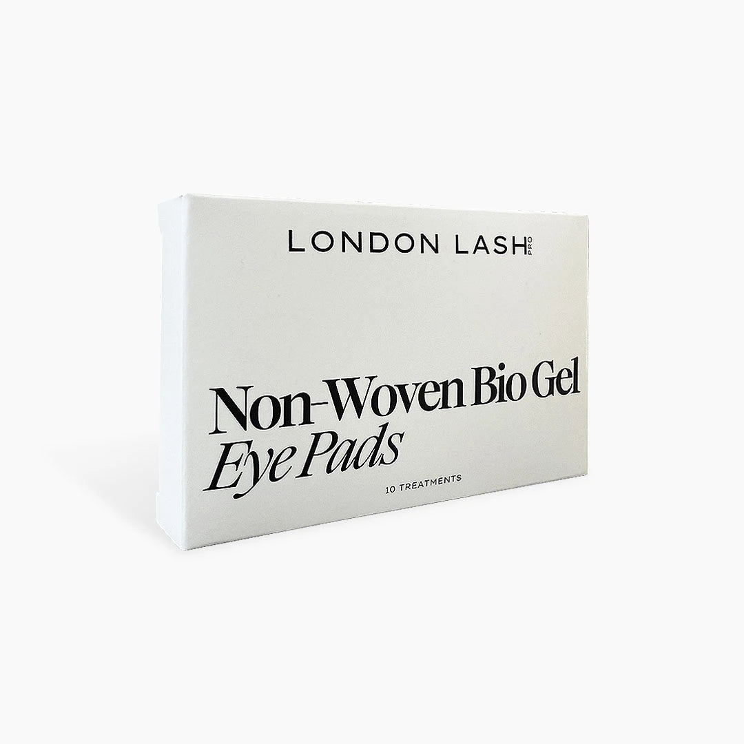 Packaging of London Lash Non-Woven Bio Gel Eye Pads on a white background