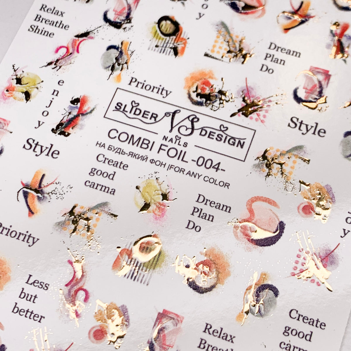 vs combi foil 004 nail slider is the best nail film from top nail polish brand UK Miss Dolla