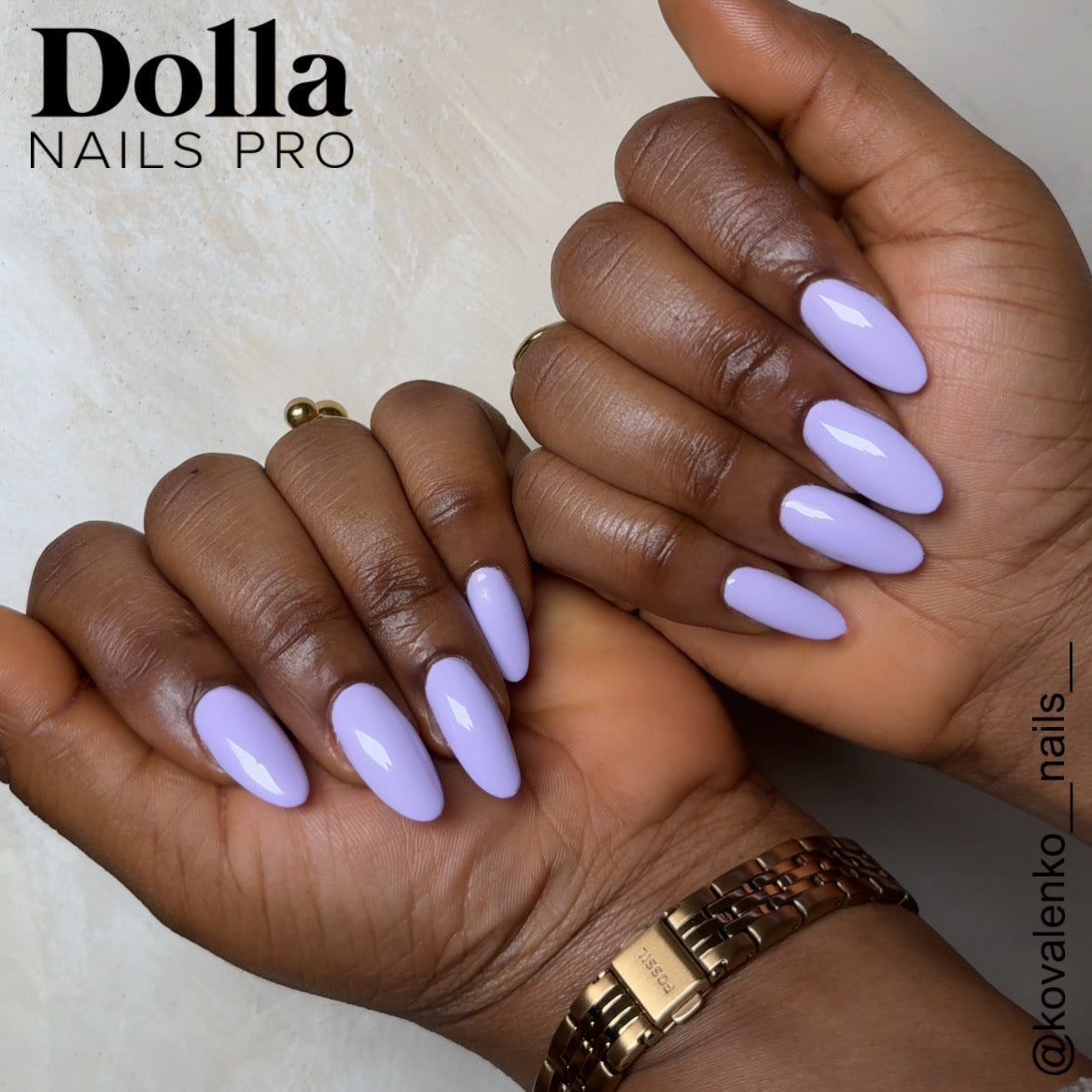 "Lilac Dreams / Pillow Talk" gel nail polish bottle