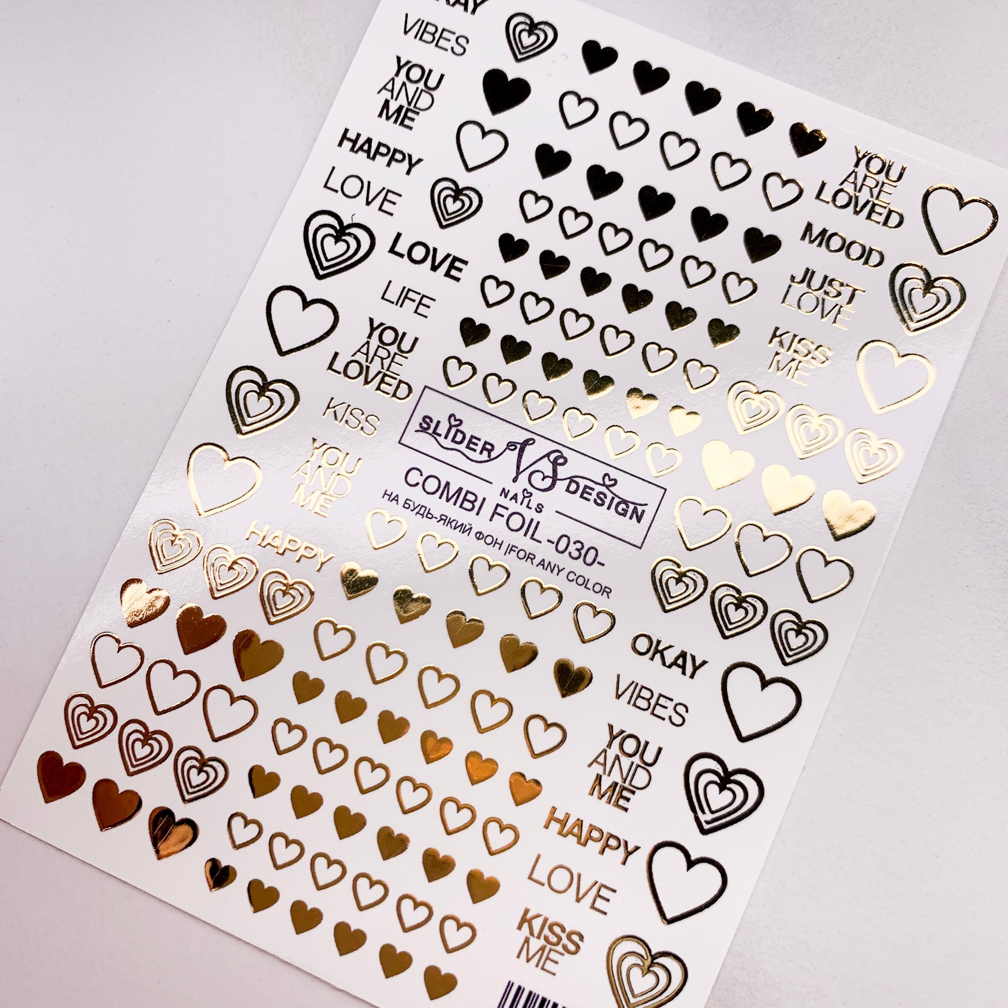 vs combi foil 30 in gold is the best nail film from the UK best nail brand