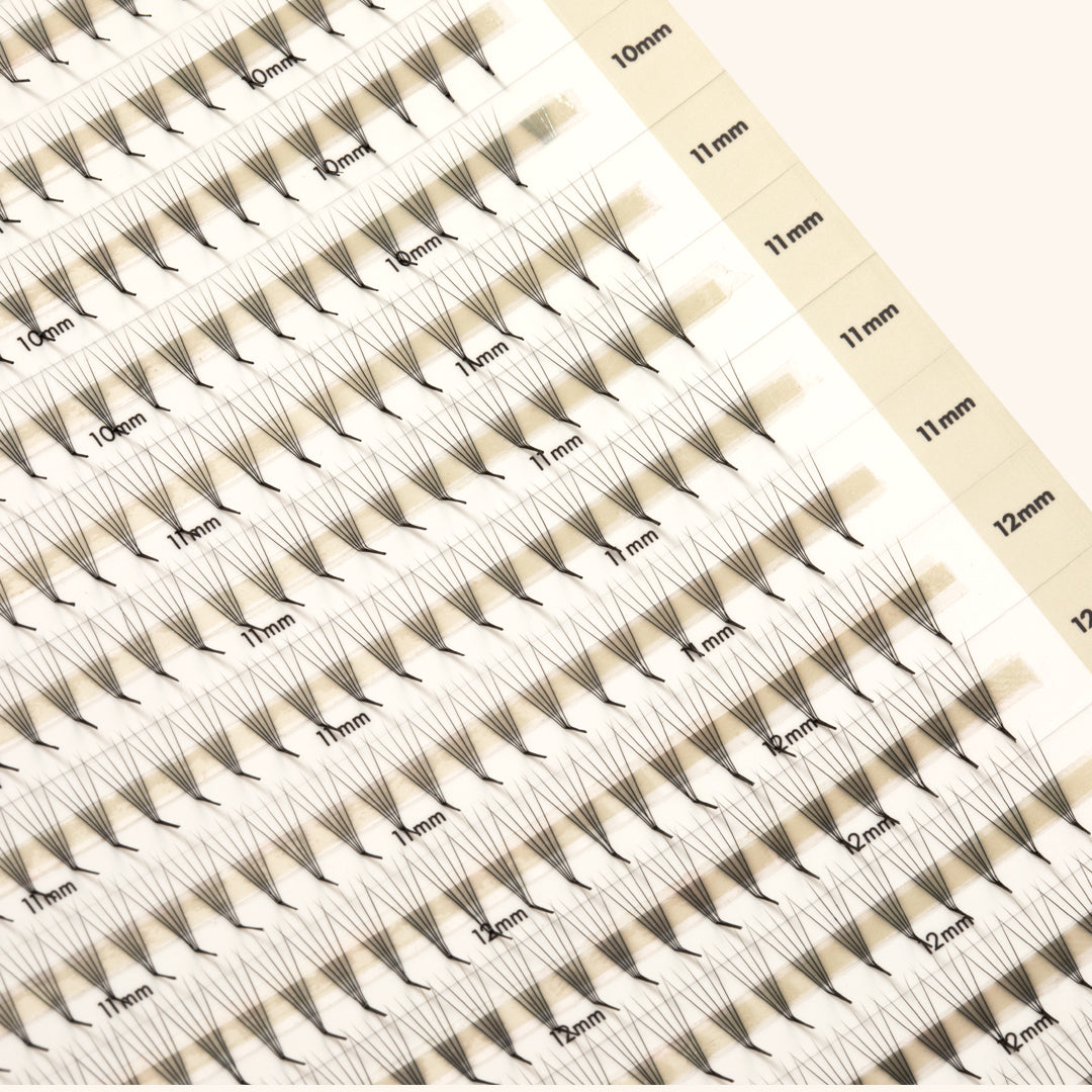 Best Narrow Premade Lash Fans Mayfair 5D 0.06 600 fans - Mixed Lengths, Best Eyelash Extensions Narrow Premade Lash Fans