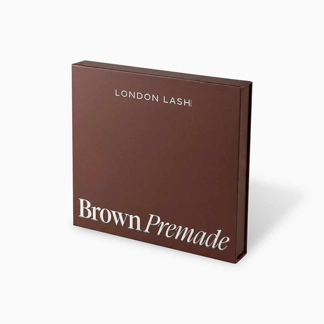 BROWN Narrow Premade/Promade Fans 10D 0.03 640 fans - Mixed Lengths