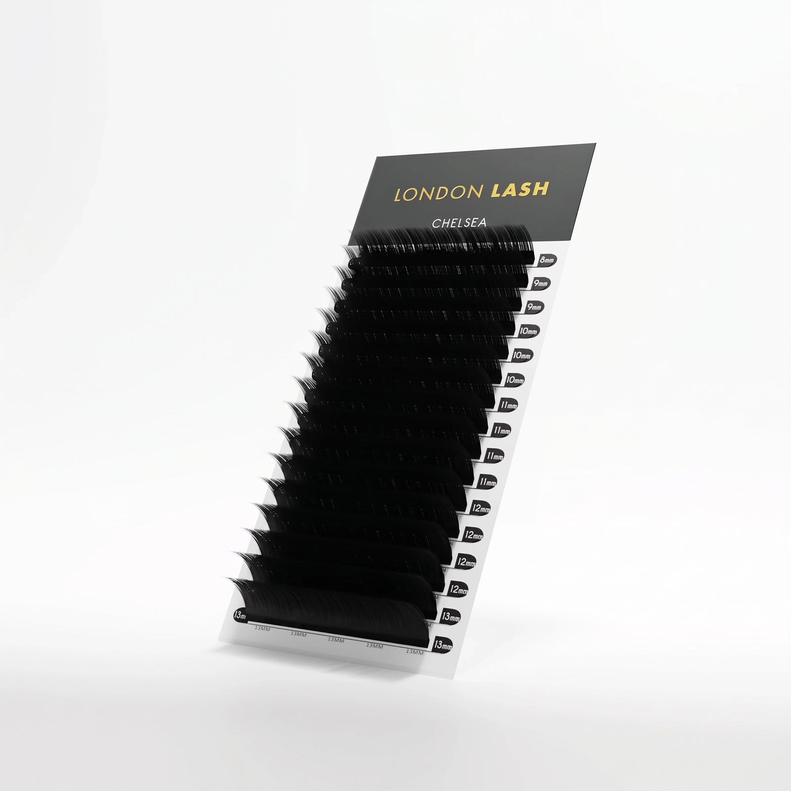 Chelsea eyelash extension strip with 'London Lash' branding on a white background