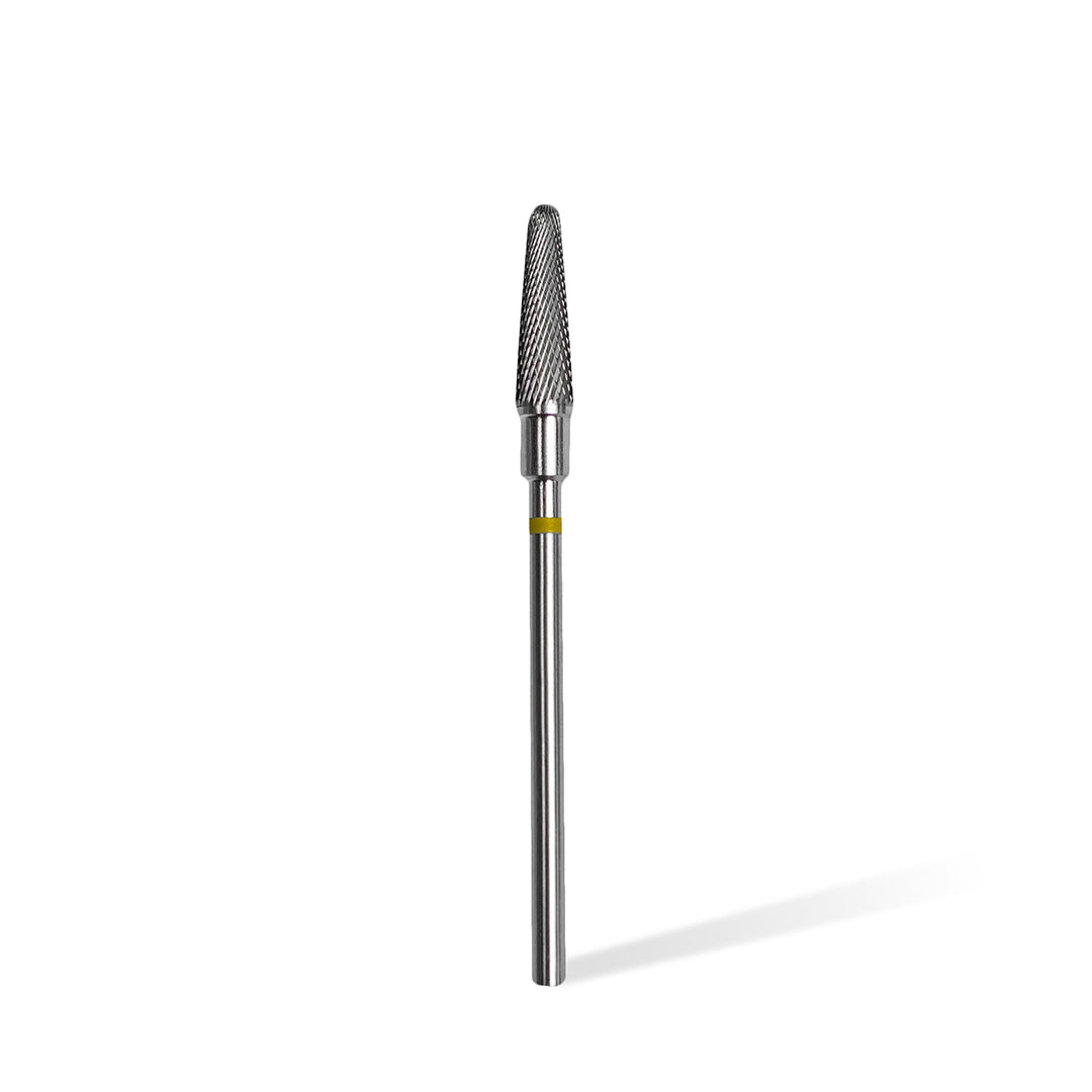 Staleks Carbide 'Frustum' Yellow Nail Drill Bit, head diameter 4mm / working part 13mm
