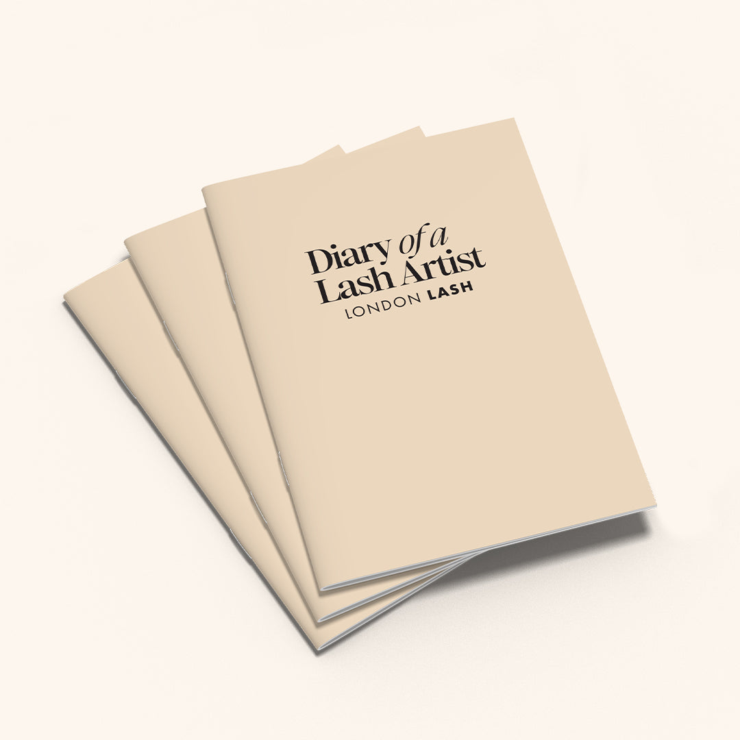 London Lash Notebook open