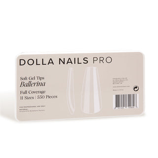 Full Cover Soft Gel Tips Ballerina - 550pcs