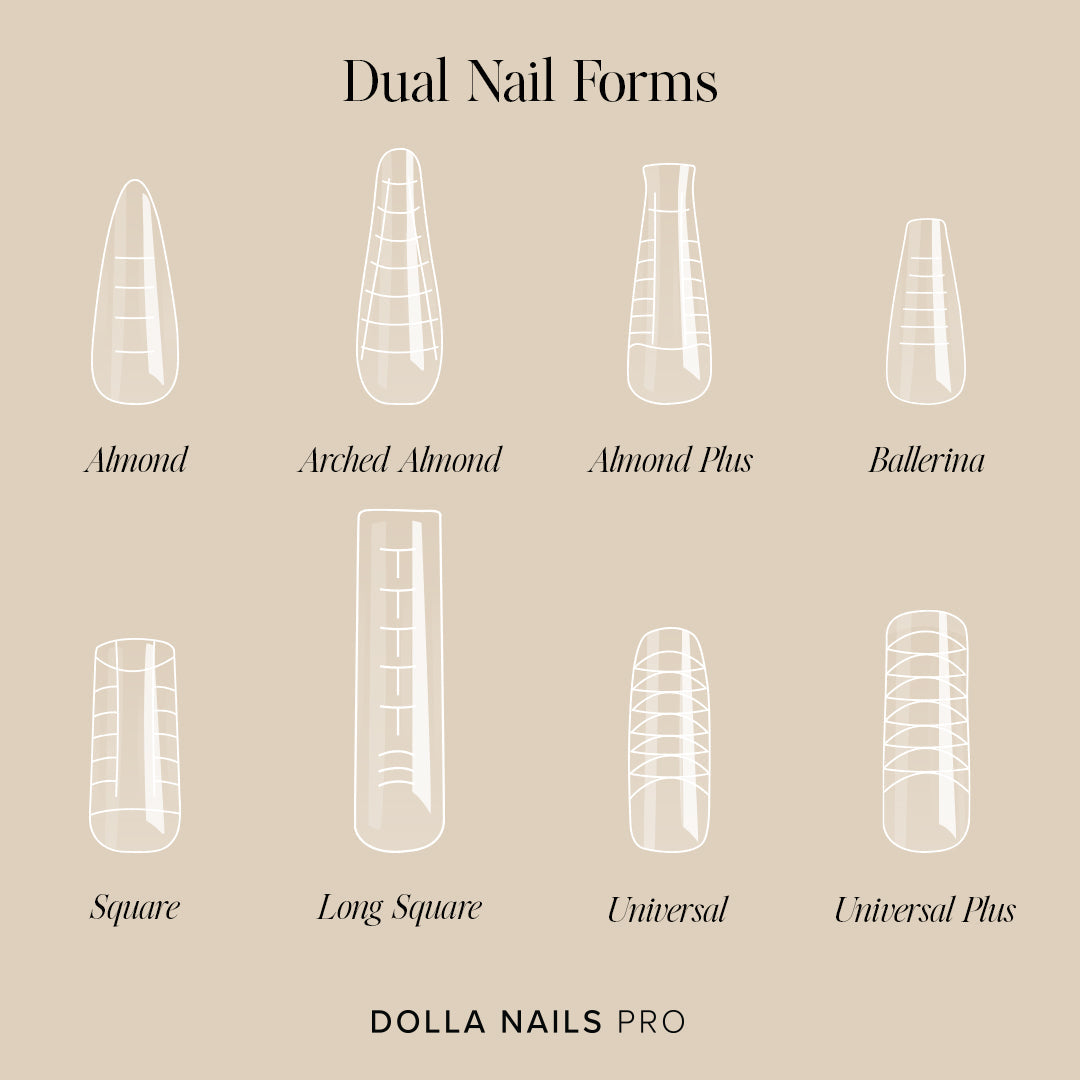 Dual Nail Forms, Universal Plus - 120pcs