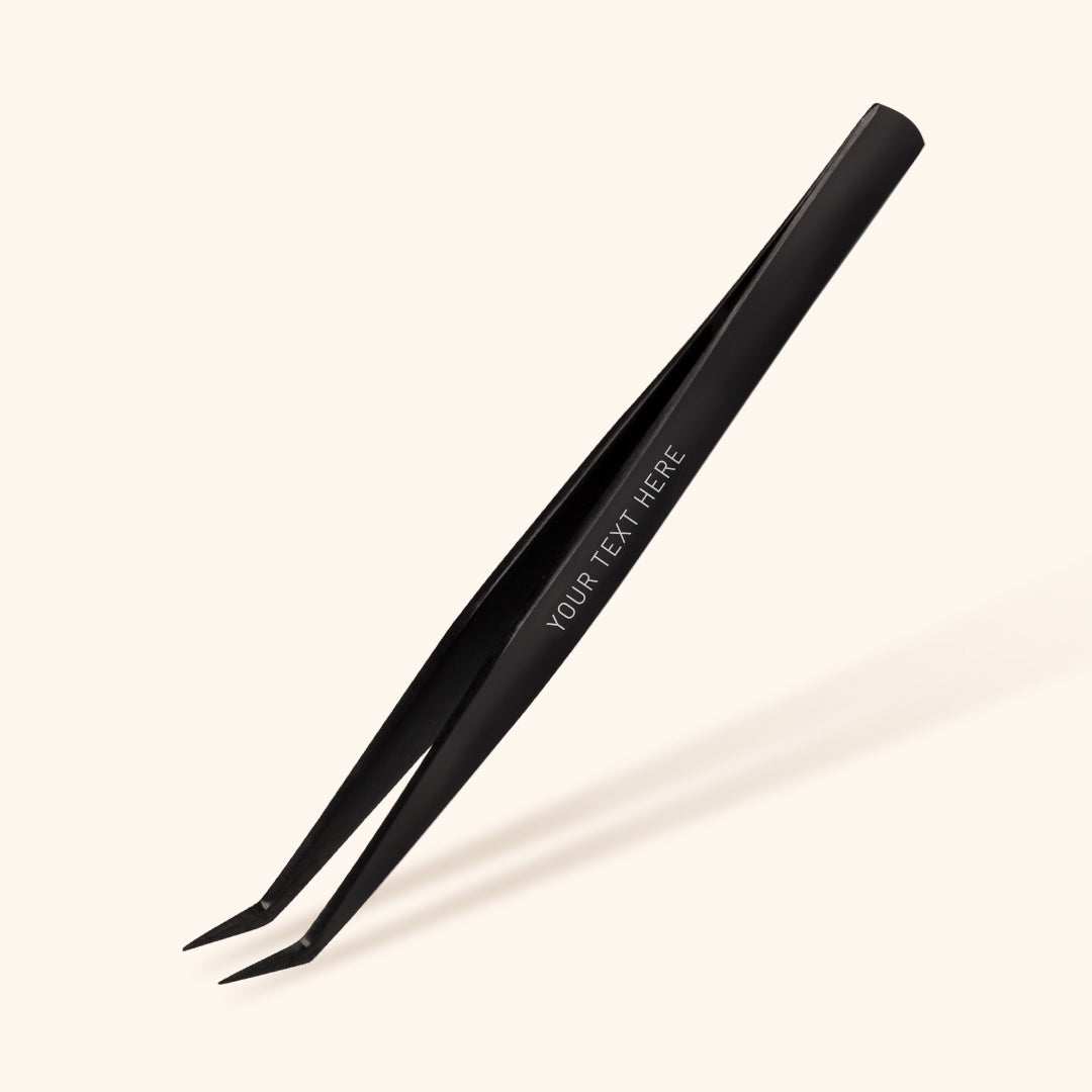 Fine tip eyelash extension tweezers