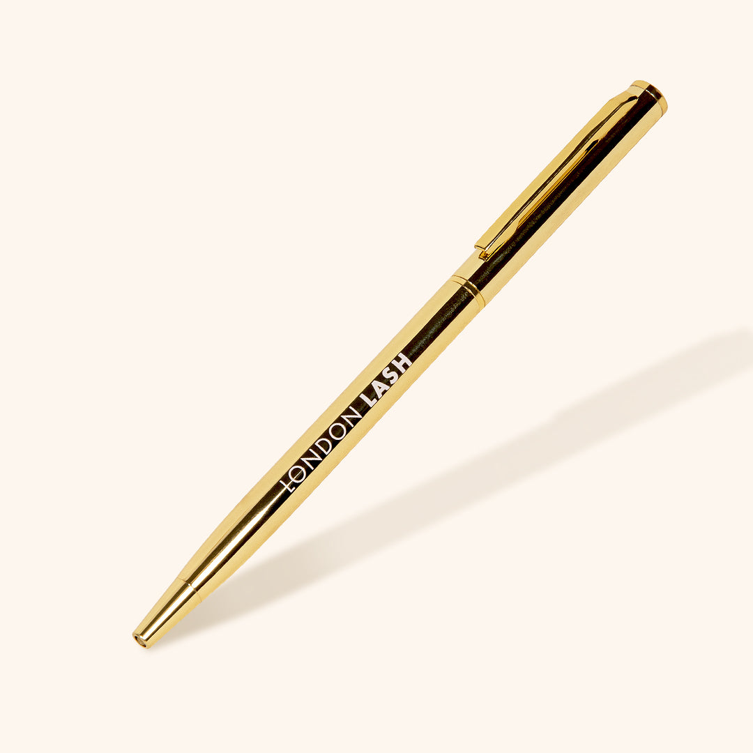 London Lash gold pen