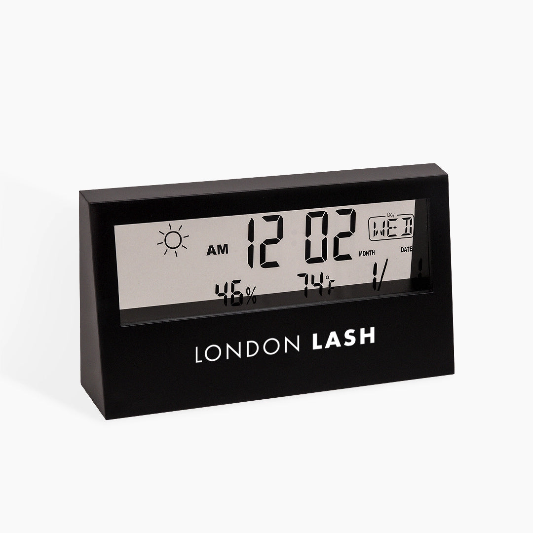 London Lash Digital Hygrometer & Thermometer on a white background