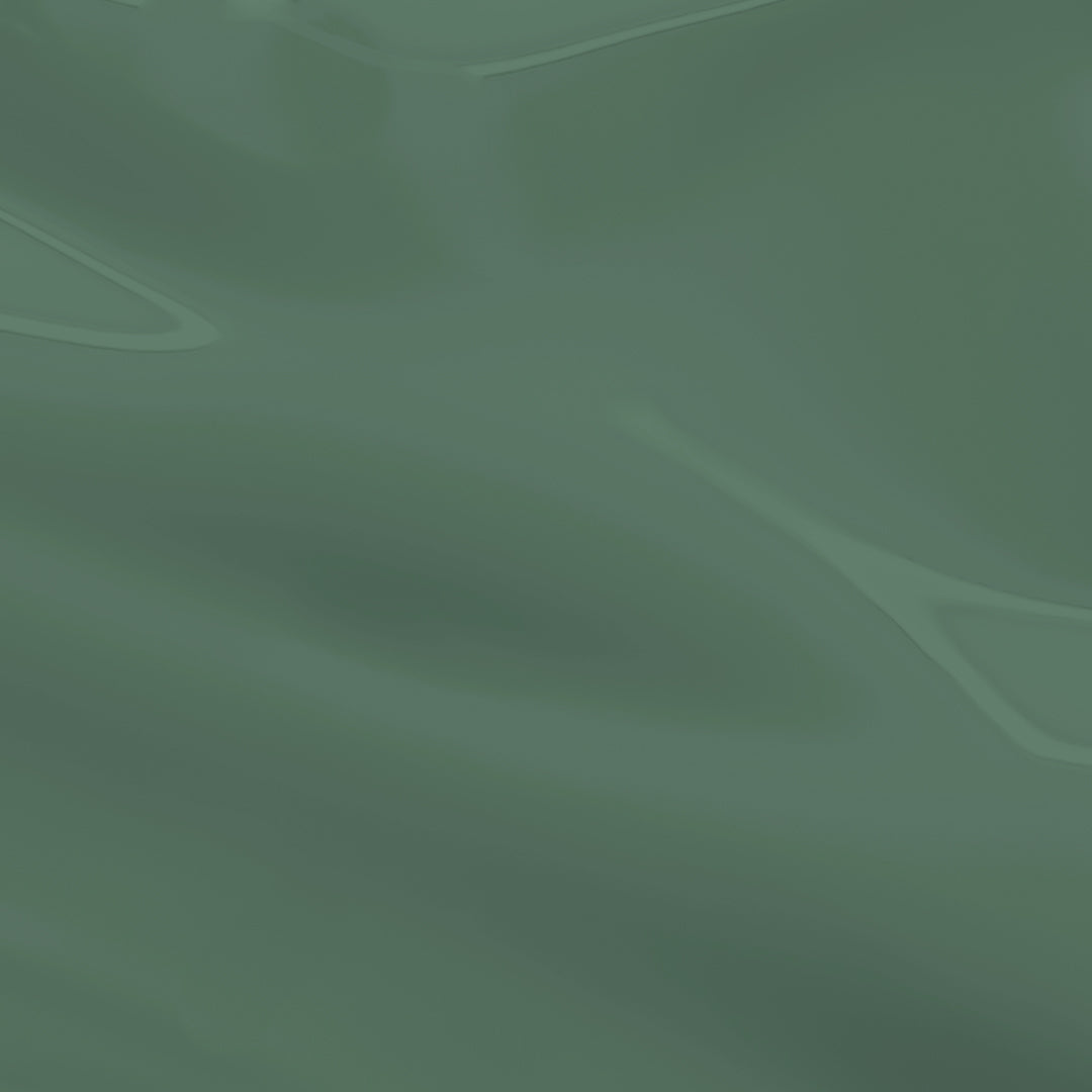 Swatch of Misty Moss gel polish with earthy green tone.