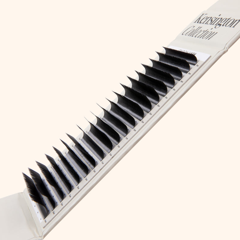 Kensington lashes, volume lash extensions on lash tray, best volume lashes, best eyelash extensions for volume, best Russian volume lashes, best eyelash extensions for volume 0.085