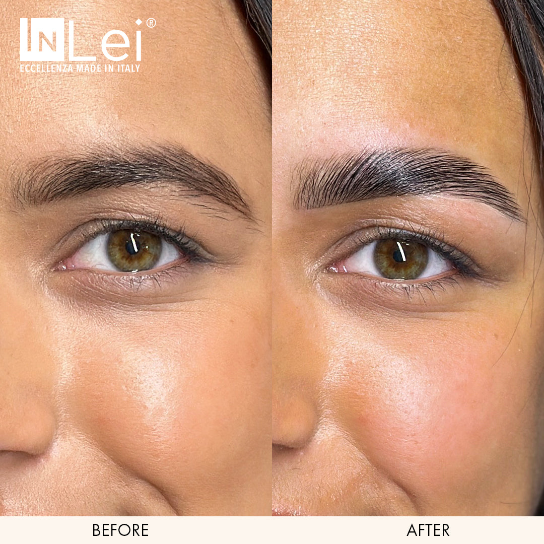 InLei® Brow Bomber brow lamination before and after