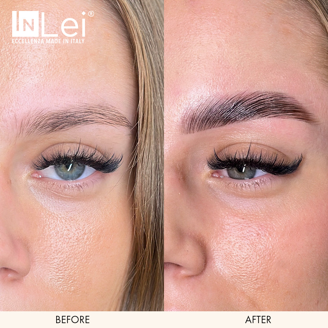 InLei® Brow Bomber brow lamination before and after