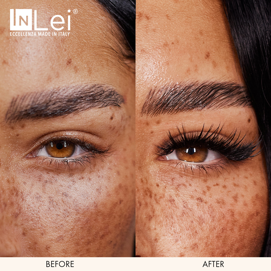 InLei® Brow Bomber brow lamination before and after