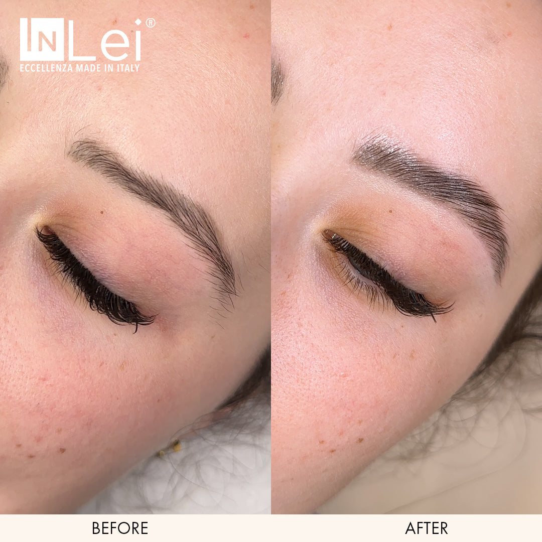 InLei® Brow Bomber brow lamination before and after