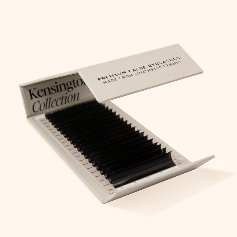 Kensington lashes, volume lash extensions on lash tray, best volume lashes, best eyelash extensions for volume, best Russian volume lashes, best eyelash extensions for volume 0.085