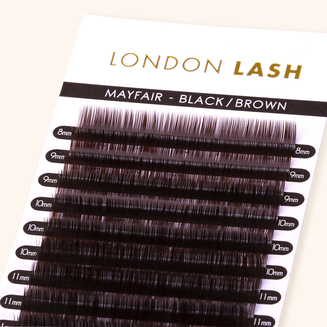 Black brown eyelash extensions for natural lashes