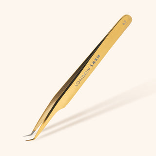 Fiber Tip Long Slim Mega Volume Tweezers - GOLD N47