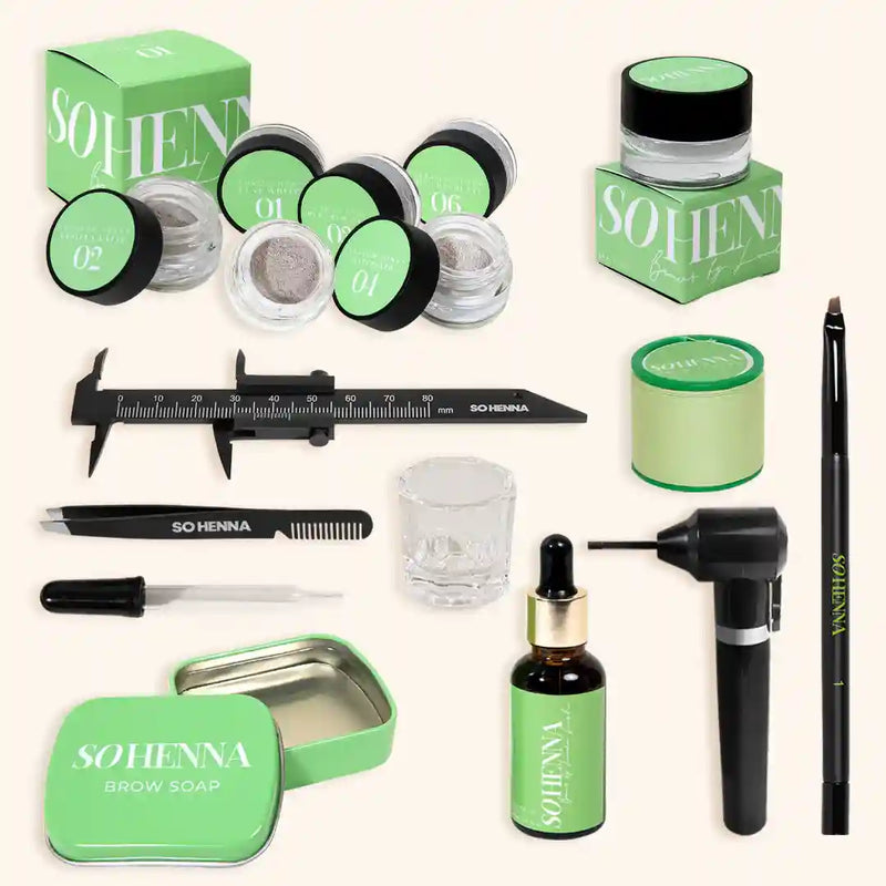 SO HENNA Стартовый набор для бровей — профессиональный размер