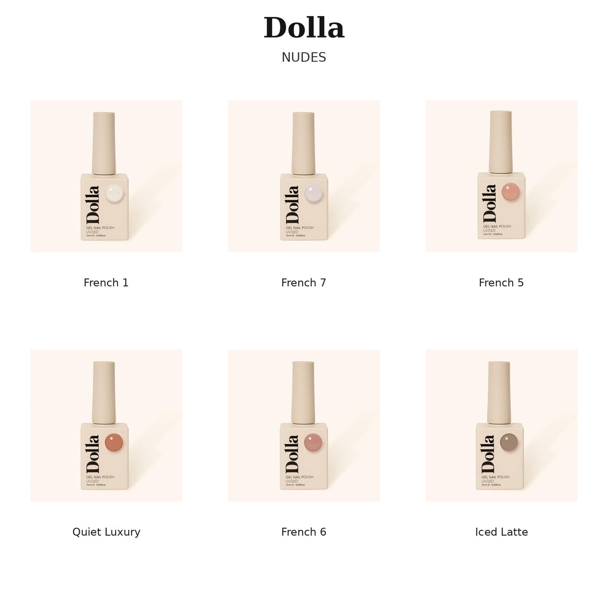 Dolla Gel Polish Collections - Choose Your 6-Shade Set
