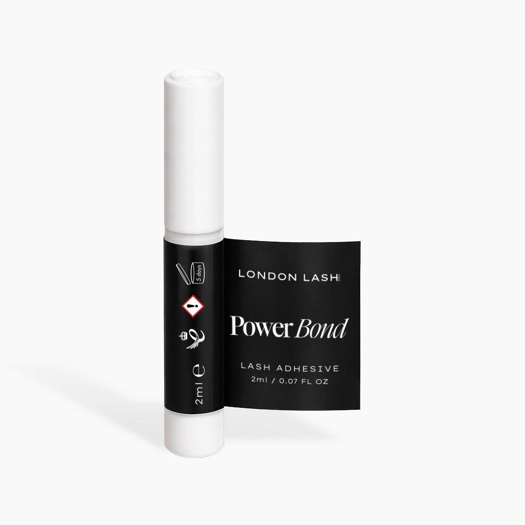 London Lash PowerBond lash adhesive sample on a white background