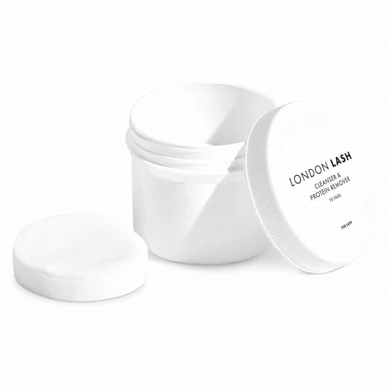 Protein Pads container with 'London Lash' branding on a white background