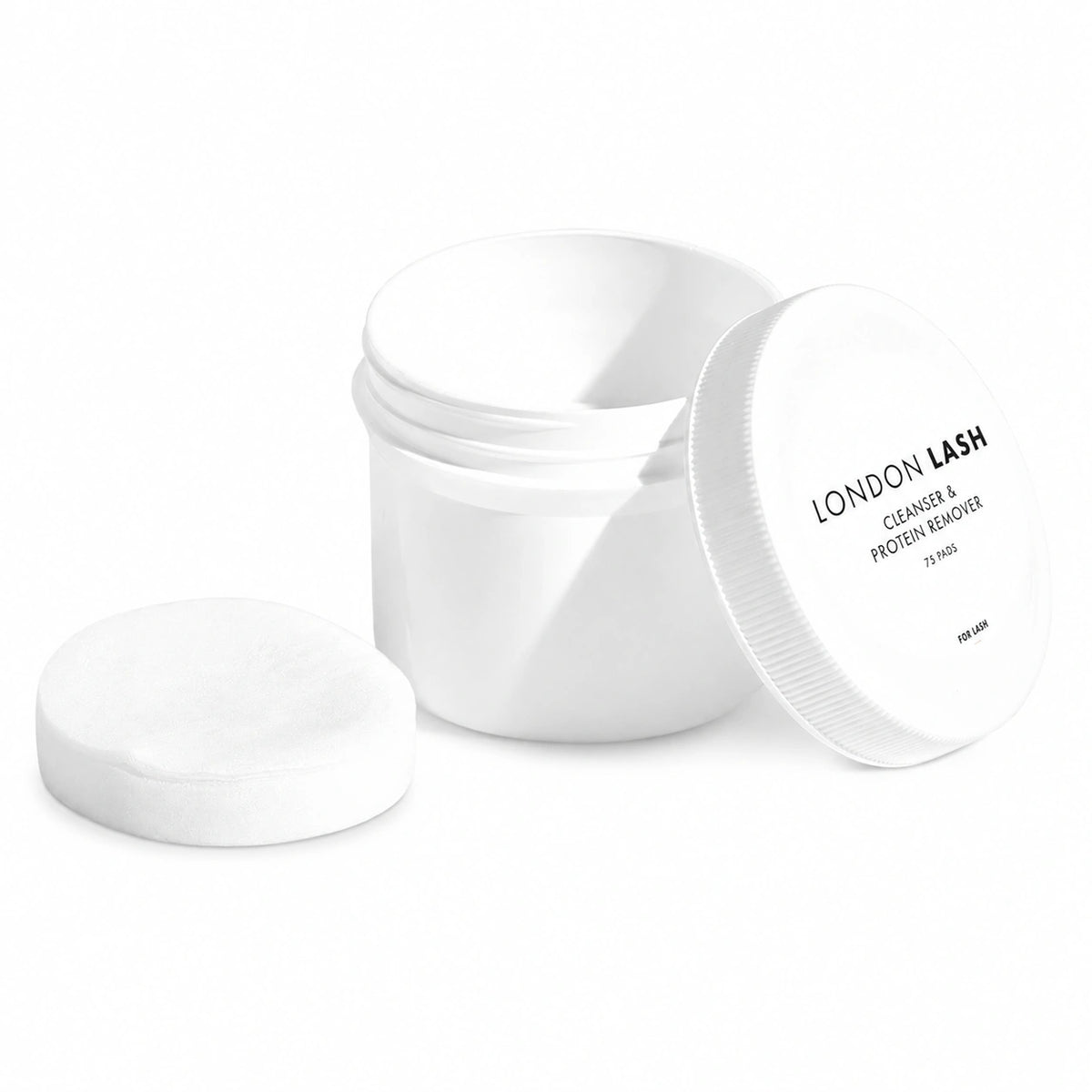 Protein Pads container with 'London Lash' branding on a white background