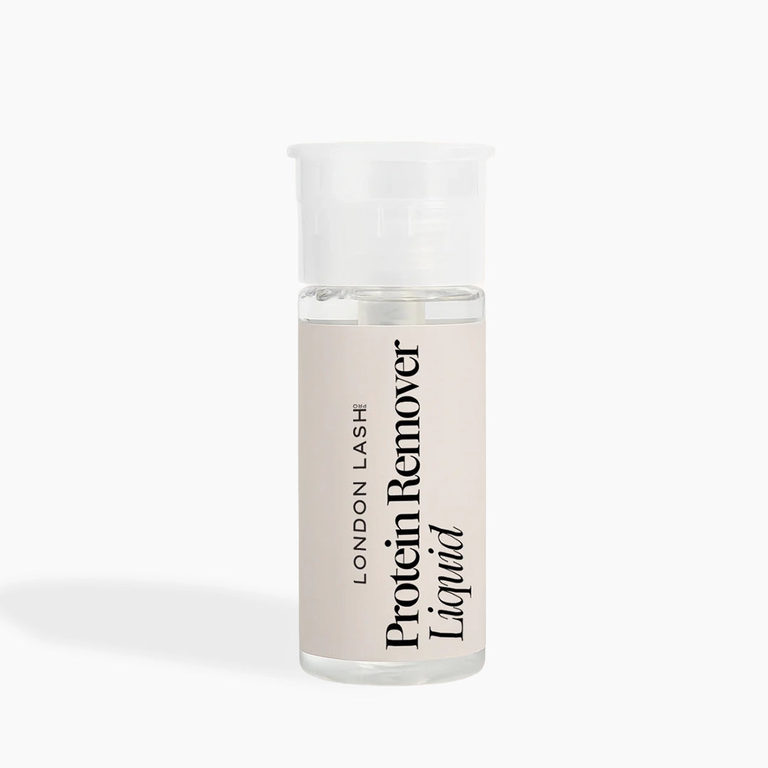 London Lash Protein Remover Liquid bottle on a white background