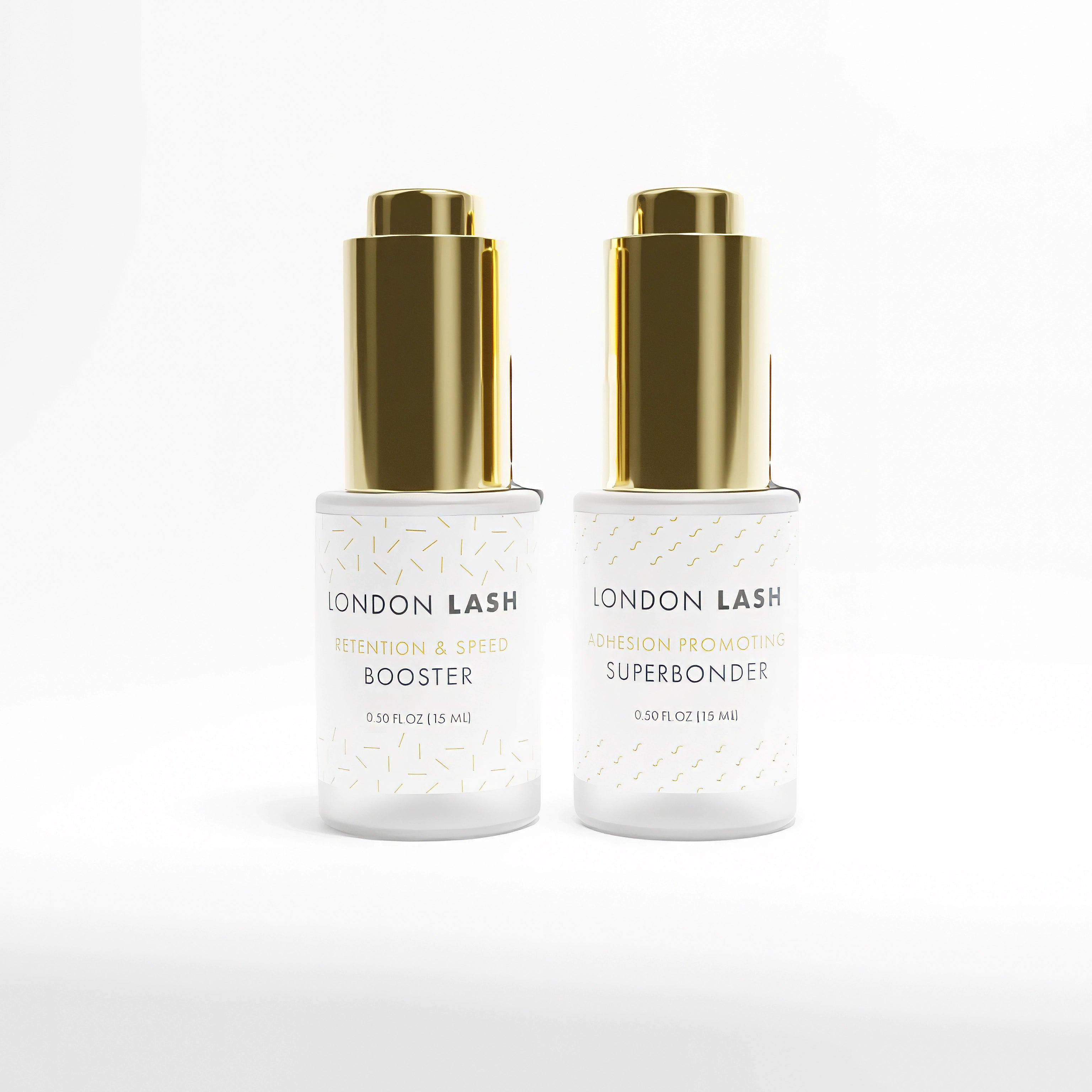 Retention DUO set with Retention & Speed Booster and Superbonder for improved lash extensions.