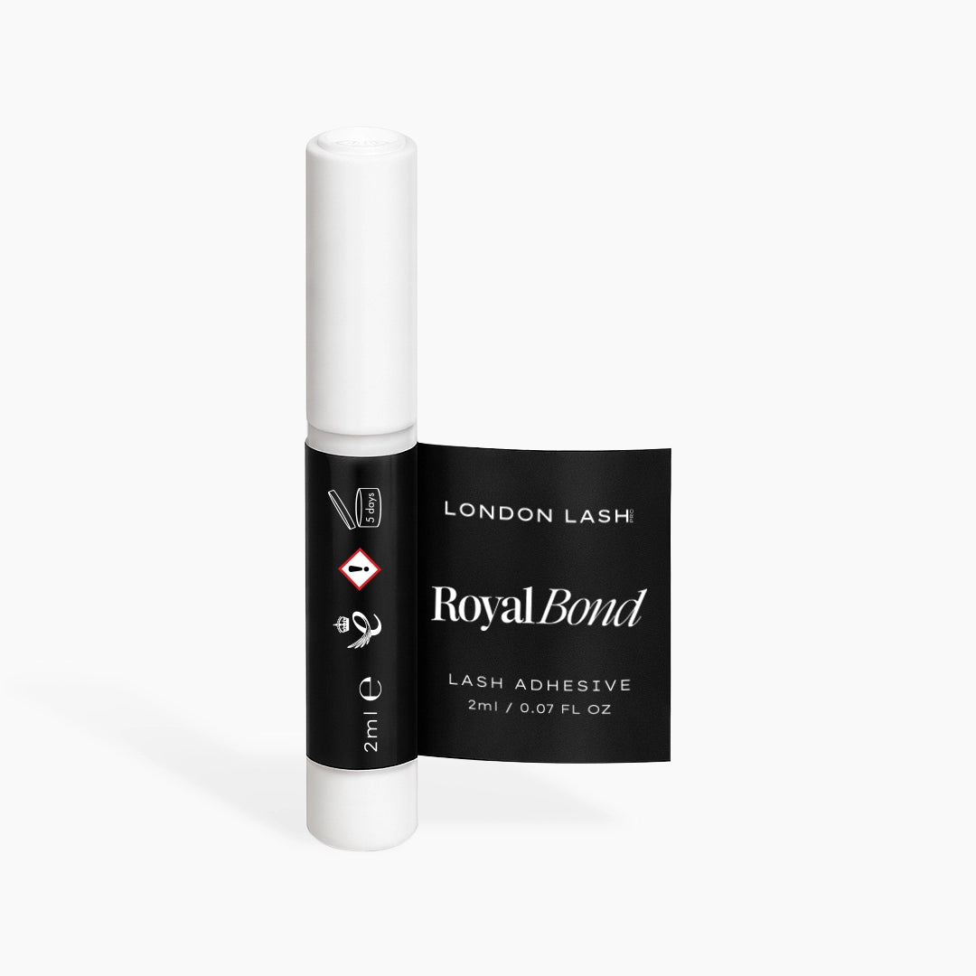 London Lash Royal Bond lash adhesive sample on a white background
