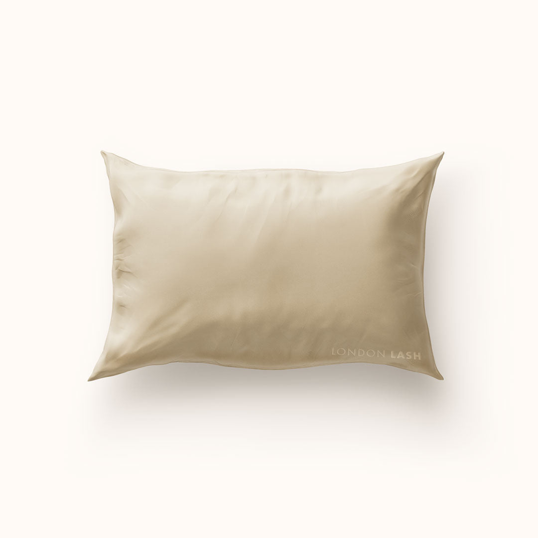 London Lash Beige Silk Pillowcase