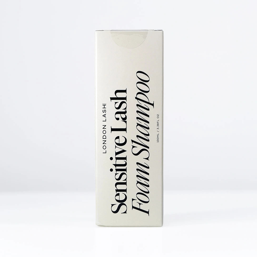 Sensitive Lash Shampoo vertical bottle on a white background