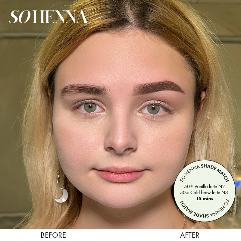 So Henna brow henna shade match N2 and N3