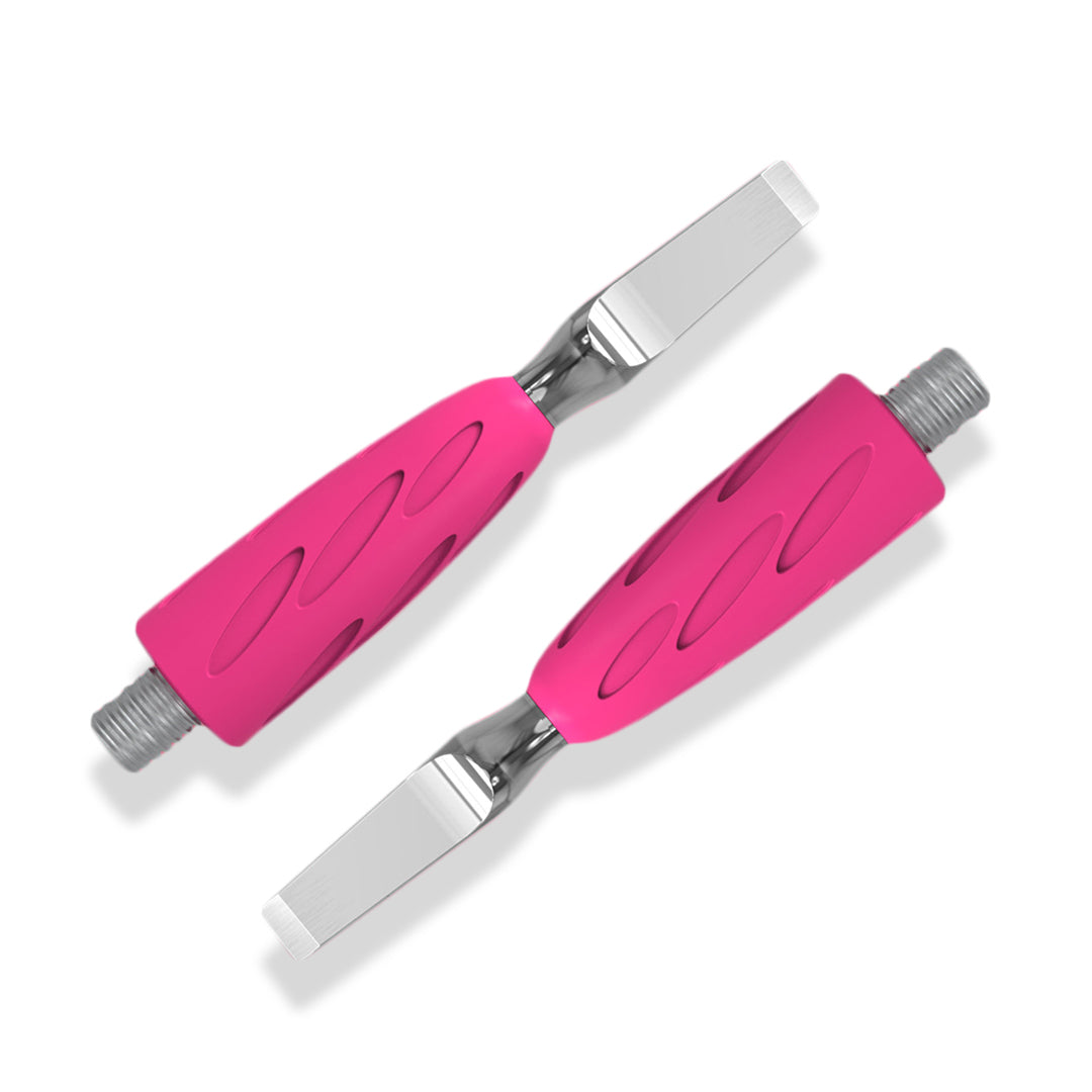 Product image of two pofessional-grade straight blade working part from Staleks UNIQ