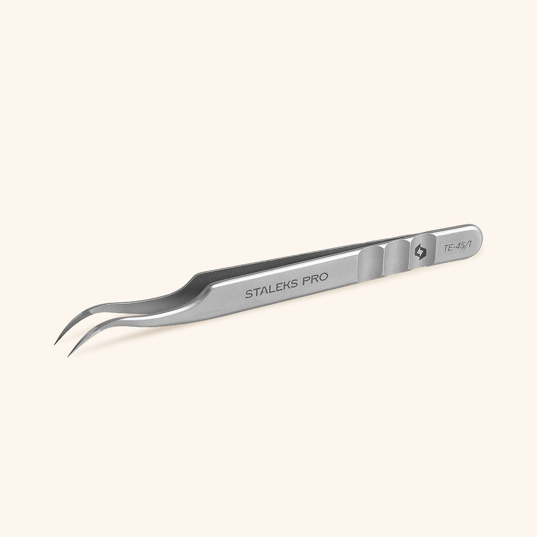 Curved Fiber Tip Volume Eyelash Extensions Tweezers