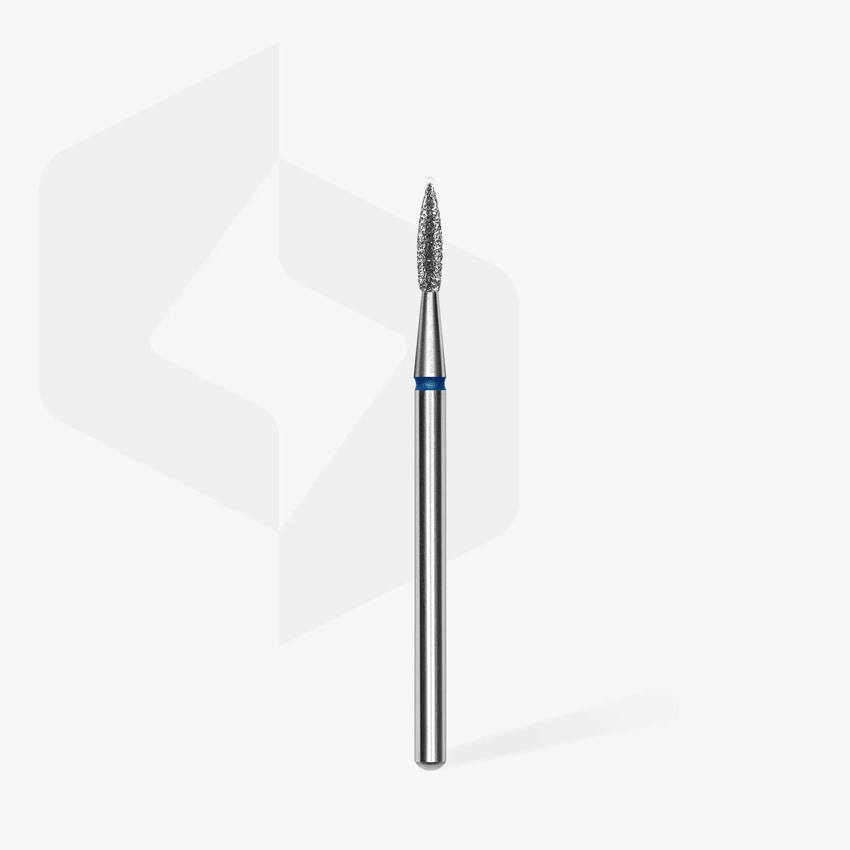 Diamond nail drill bit pointed flame blue EXPERT head diameter 1,8 mm / working part 8 mm