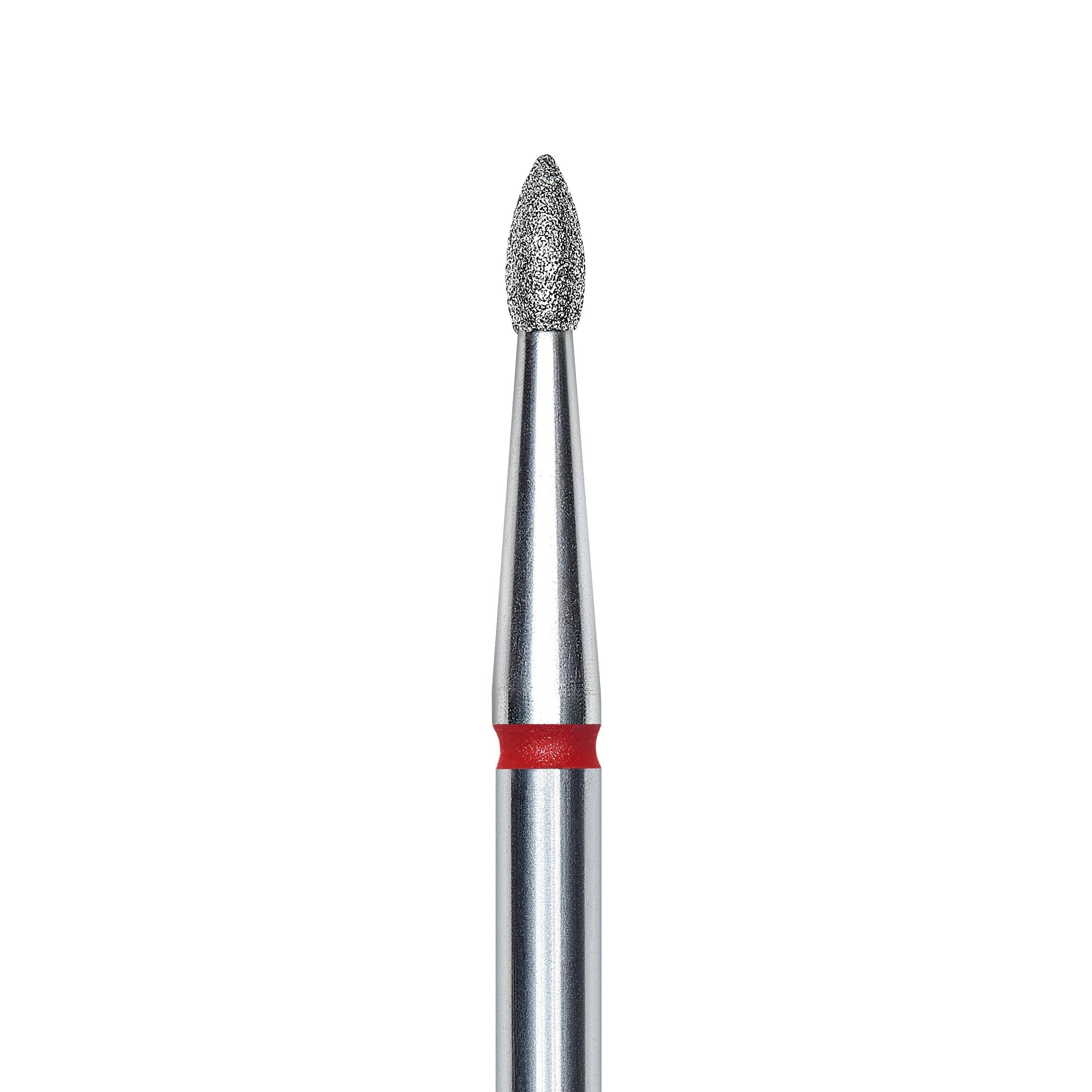 Staleks Diamond nail drill bit, pointed "bud" , red, head diameter 1.8mm/ working part 4mm FA60R018/4. | Miss Dolla
