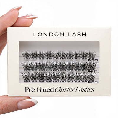 Предварительно приклеенные кластерные ресницы London Lash – естественный вид