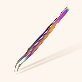 Curved Isolation Eyelash Extensions Tweezers - OIL SLICK N13