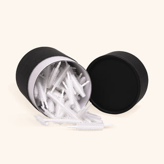 Disposable Brushes/Applicators For Reusable Metal Handles (100pcs) - Silicone brush - white - 100pcs