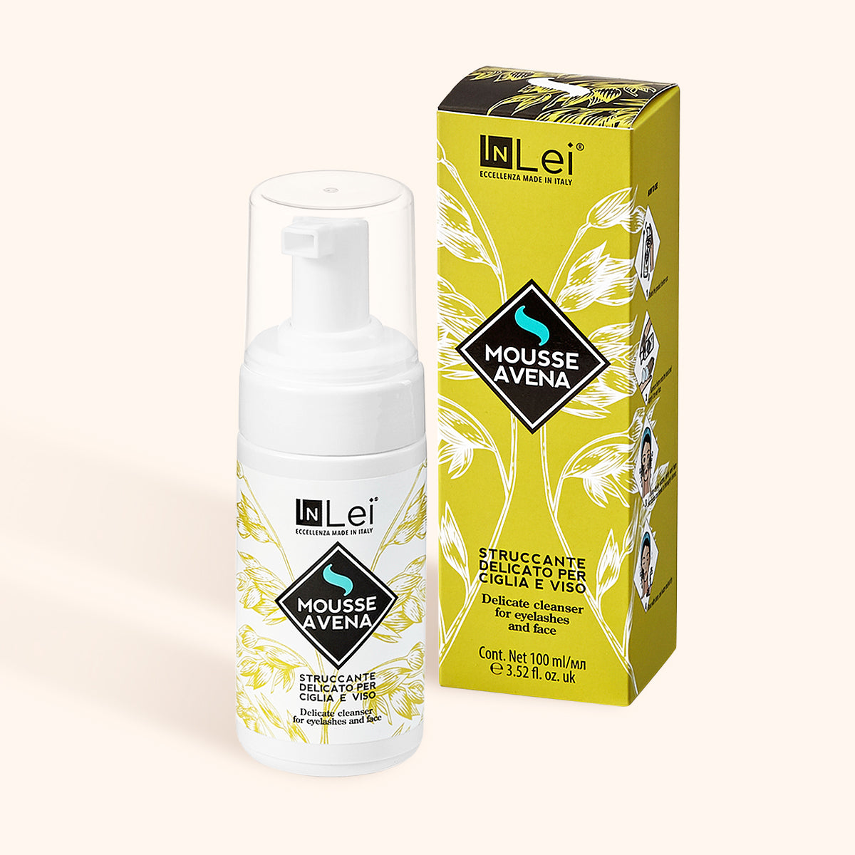 InLei® Delicate lash and brow shampoo Avena scent bottle