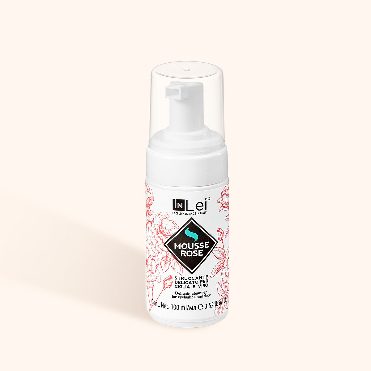 InLei® Delicate lash and brow shampoo Rose scent bottle