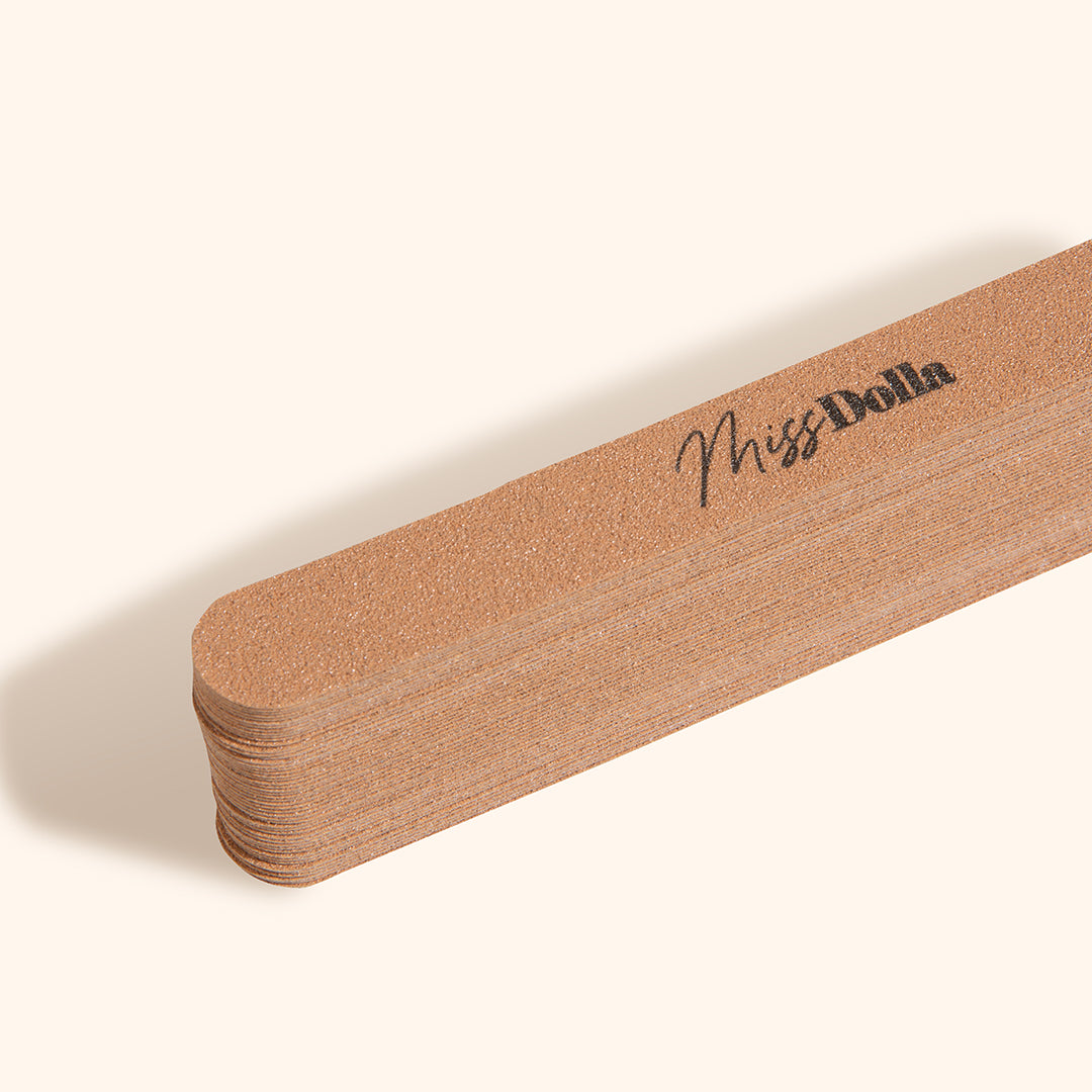 Thin nail file disposable and cost effective stickers for hygienic professional manicure treatment