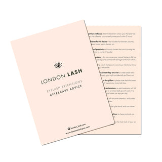 Digital Eyelash Extensions Aftercare Leaflet