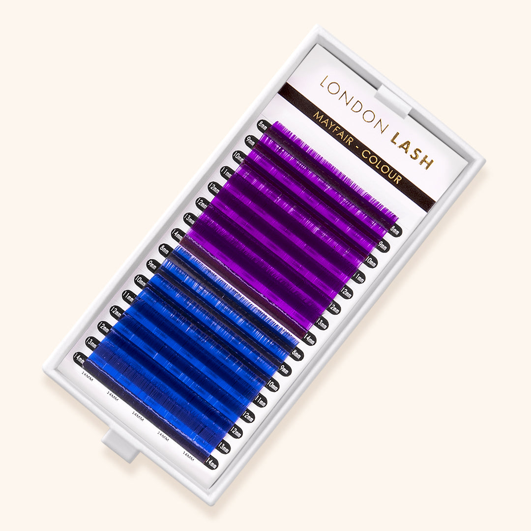 best coloured lashes, best coloured eyelash extensions, best coloured lash extensions, best violet/ blue coloured lashes, best violet/ blue coloured eyelash extensions, best violet/ blue coloured lash extensions, 