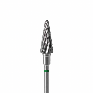 Staleks Pro Carbide "cone" Nail Drill Bit - Green/6mm